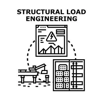Structural load engineering concept for construction and delivery イラスト素材