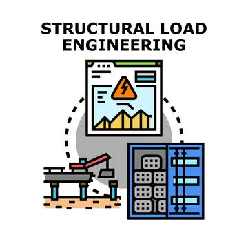 Structural load engineering concept for construction and delivery Stock Illustration