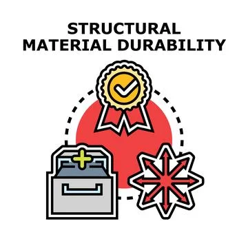 Structural material durability concept measuring resilience quality Illustrazione stock