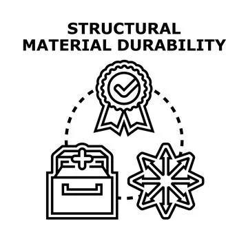 Structural material durability concept measuring resilience quality Illustrazione stock