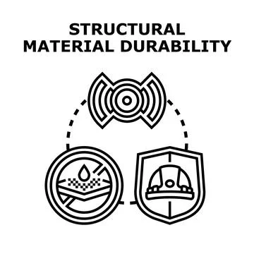 Structural material durability concept with protection and resistance イラスト素材
