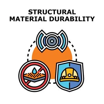 Structural material durability concept with protection and resistance Stock Illustration