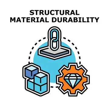 Structural material durability creating strong construction engineering Stock Illustration