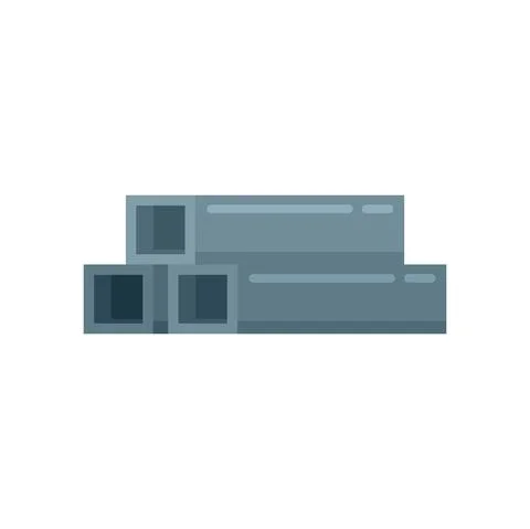 Structural metal bars icon flat isolated vector Illustrazione stock