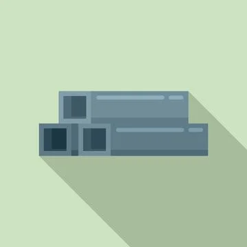 Structural metal bars icon, flat style イラスト素材