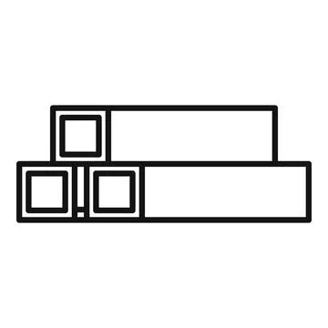 Structural metal bars icon, outline style Ilustración de archivo