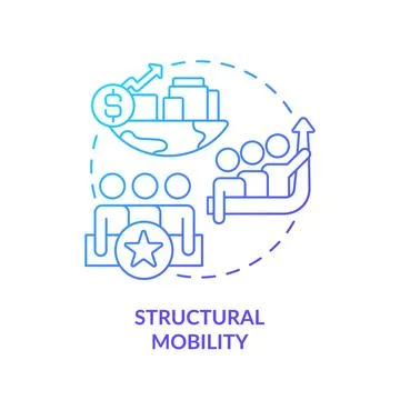 Structural mobility blue gradient concept icon Stock Illustration