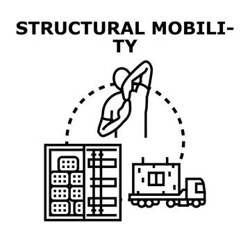 Structural mobility concept for building and logistics Stock Illustration
