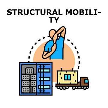 Structural mobility concept for building and logistics Illustrazione stock