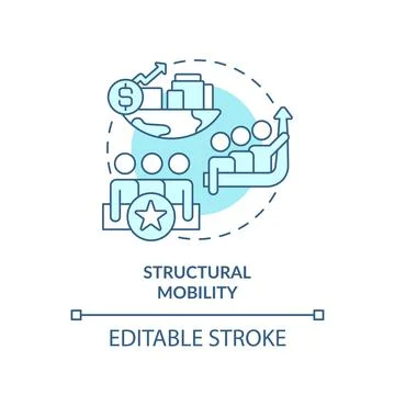 Structural mobility soft blue concept icon Stock Illustration