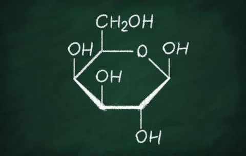 Structural model of Galactose Stock Illustration