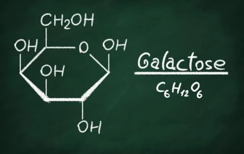 Structural model of Galactose Stock Illustration
