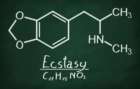 Structural model of MDMA (ecstasy) Stock Photos
