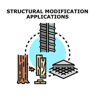 Structural modification applications concept illustration Illustrazione stock