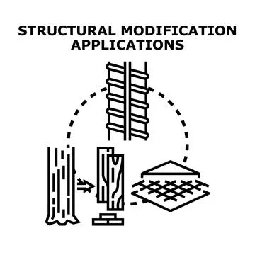 Structural modification applications concept illustration Illustrazione stock