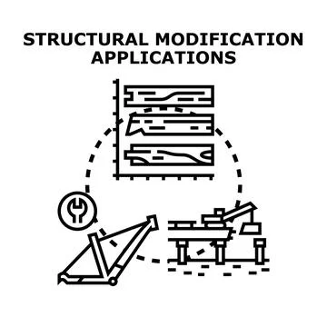 Structural modification applications concept vector illustration Stock Illustration