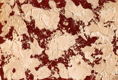Structural plaster red wall Stock Photos