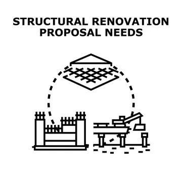 Structural renovation proposal needs outline planning construction イラスト素材