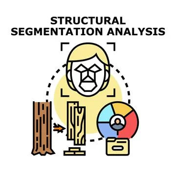 Structural segmentation analysis concept with data processing Stock Illustration