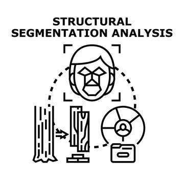 Structural segmentation analysis concept with data processing Stock Illustration