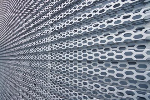 Structural skeleton of metallic perspective construction shape gray industria Stock Photos
