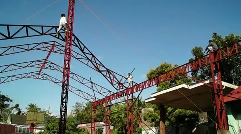 Structural Steel Boom Stock Footage 21851987