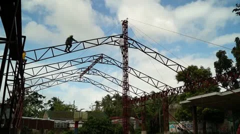 Structural Steel Boom Stock Footage 21893051