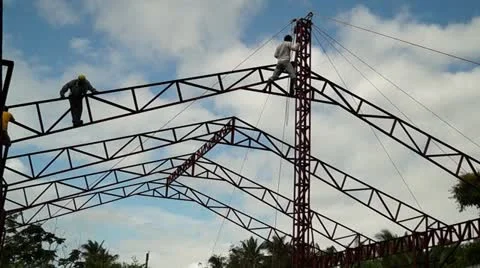 Structural Steel Boom Stock Footage 22156112