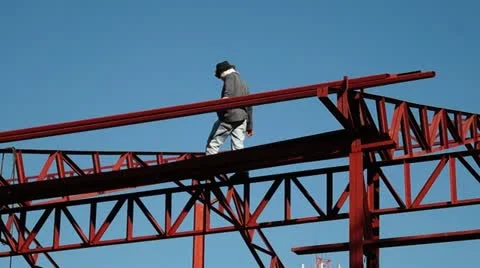 Structural Steel Construction Stock Footage 21854675