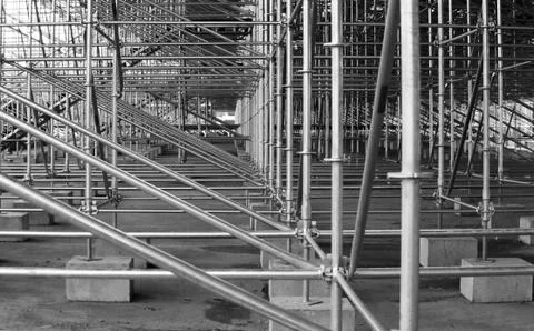 Structural steel framework Stock Photos