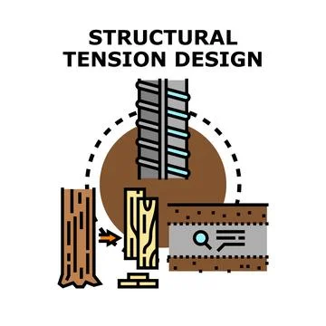 Structural tension design concept for construction engineering イラスト素材