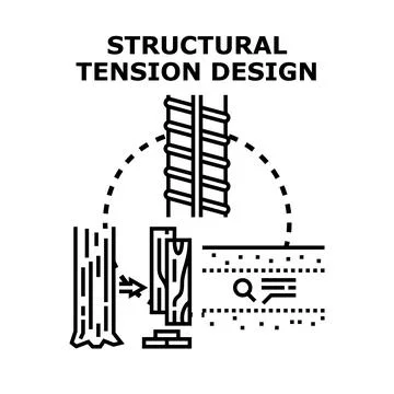 Structural tension design concept for construction engineering イラスト素材