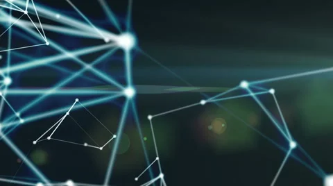 Structure 3d connection, particles and light Stock Footage 49912390