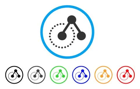 Structure Analysis Rounded Icon Illustrazione stock