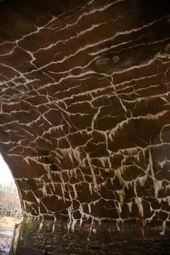 Structure of ancient stonework of eight-arch bridge in  Dark Hollow Park, P.. 写真素材