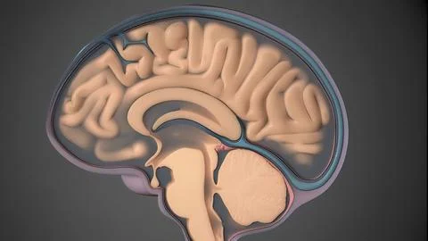The Structure And Function Of The Human Brain Illustrazione stock