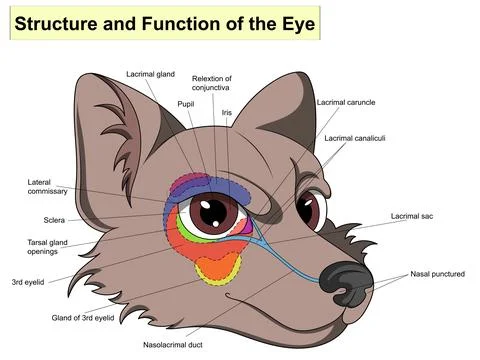 Structure and functions of the eye. The main parts that make up For basic Stock Illustration