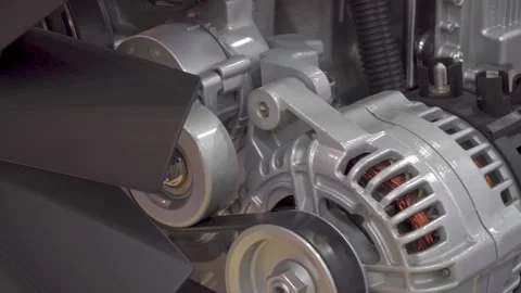 The structure and operation of the diesel engine of the truck in the context, Stock Footage 159540921