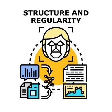 Structure and regularity concept for data analysis Stock Illustration