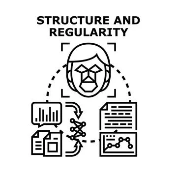 Structure and regularity concept for data analysis Stock Illustration