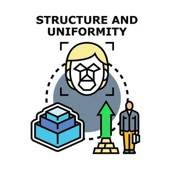 Structure and uniformity concept with human recognition process Stock Illustration