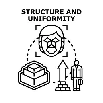 Structure and uniformity concept with human recognition process Stock Illustration
