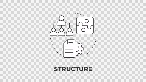 Structure animated line concept icon Stock Footage 345258360