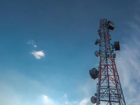 Structure of antenna for communications Stock Photos