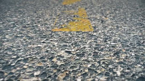 Structure of the asphalt, road marking. Close-up of animated road for the Foto stock