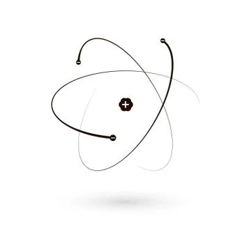Structure of the atom. atom icon. vector illustration Stock Illustration