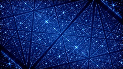 Structure of atoms in the form of a matrix. Travel inside. Vídeos de archivo 336406788