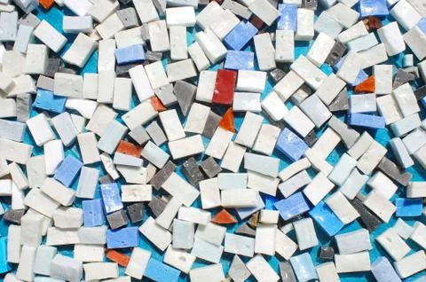 Structure background of cube objects for glas mosaic production Stock Photos