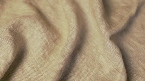 Structure Of Beige Linen Fabric. Linen Material. Background of Linen Fabric of B Video stock 160966694