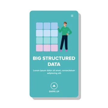 Structure big structured data vector Stockillustratie